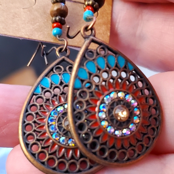 💖 colorful bohemian gypsy drop earrings - Picture 2 of 9